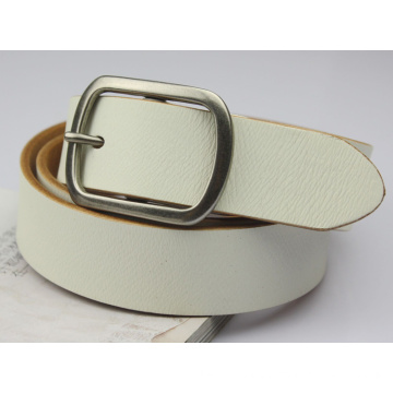 Mens accessory leather belt white belt